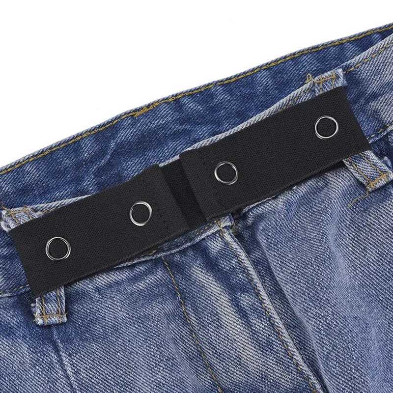 Invisible Jeans Belt Buckle Free Elastic Womens Belt Buckle Extension Elastic Expansion Adjustment Buckle Elastic Men Lazy Belt W250120