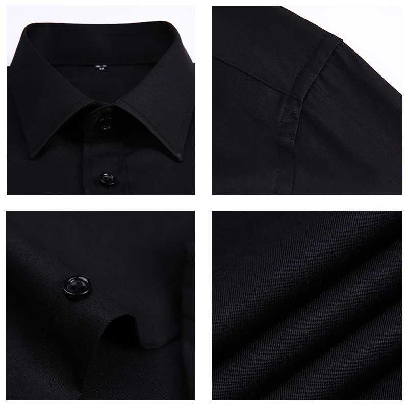 Mens Long Sleeve Regular Fit Casual White Shirts for Men ButtonDown Social Shirt USA Size SXL X250903