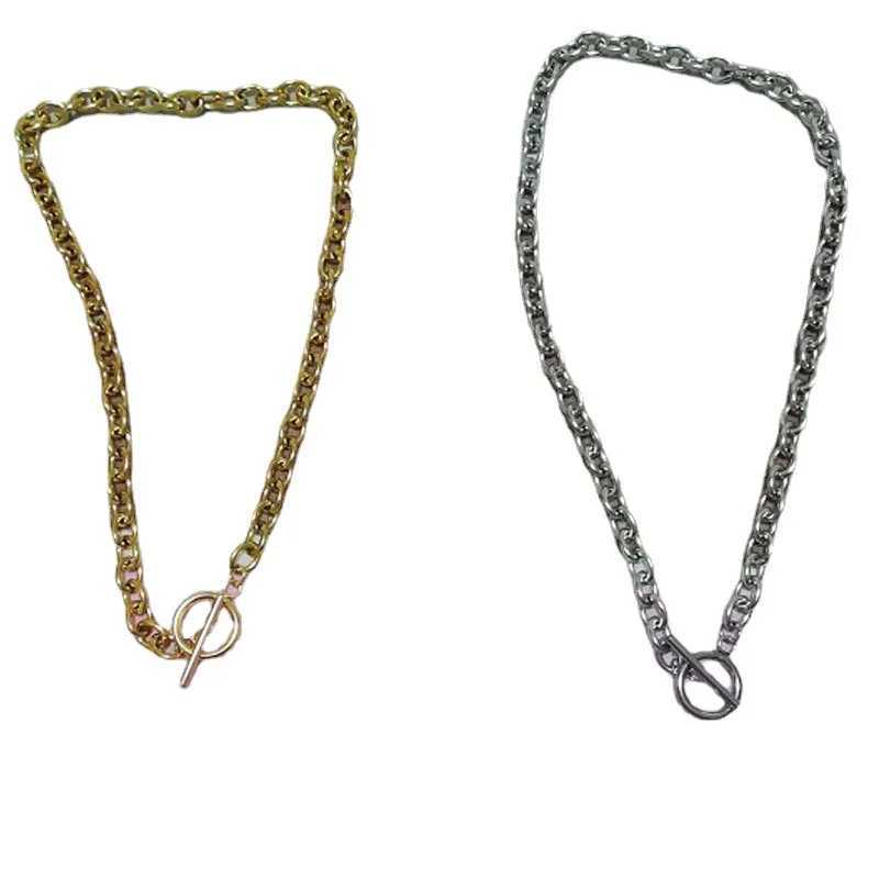 Fashion New Chunky Chain Necklace Women Simple Toggle Clasp Stainless Steel Chain Necklace For Women Jewelry GiftXJ250121 - view 7