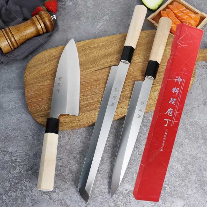 WXCOO Japanese Sushi Knife Sashimi Sushi Knife Slicing Knife Cooking Knives Cutting Sushi Fish Filleting Slicing Meat Cleaver X250125