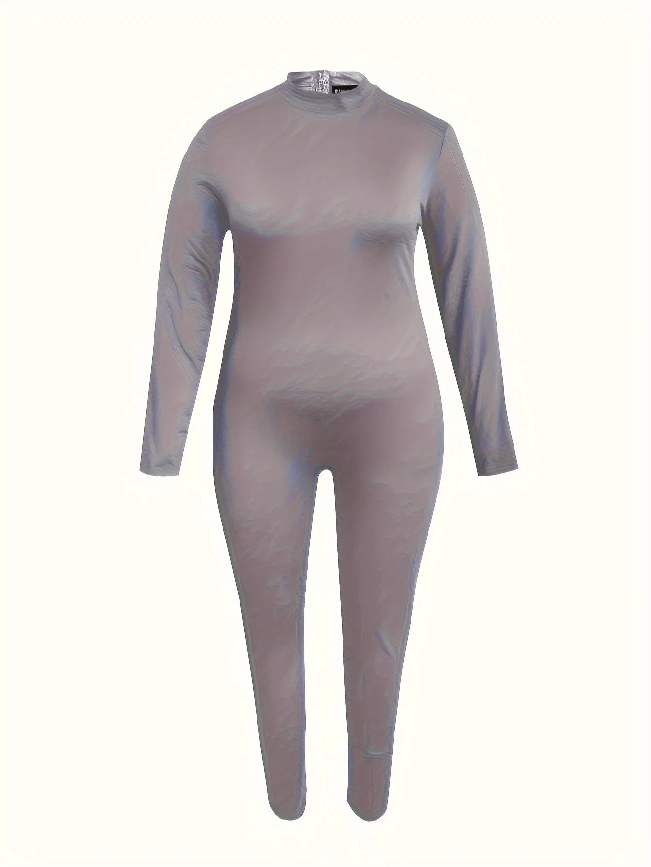 LW Plus Size jumpsuit Turtleneck Skinny Jumpsuit Autumn Black Jumpsuits Women Long Sleeve Solid Bodycon Sexy Sporty Rompers 250113