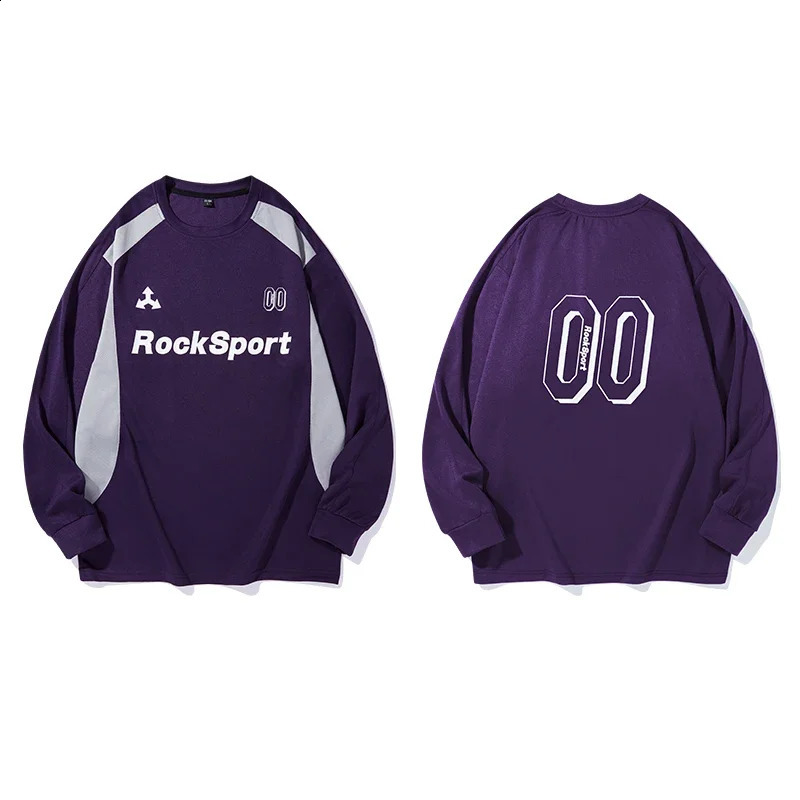 American Long Sleeve T Shirts Men Women Patchwork Oversized Hip Hop Streetwear Letter T-shirt Varsity Tee Y2K Loose Harajuku Top 250117