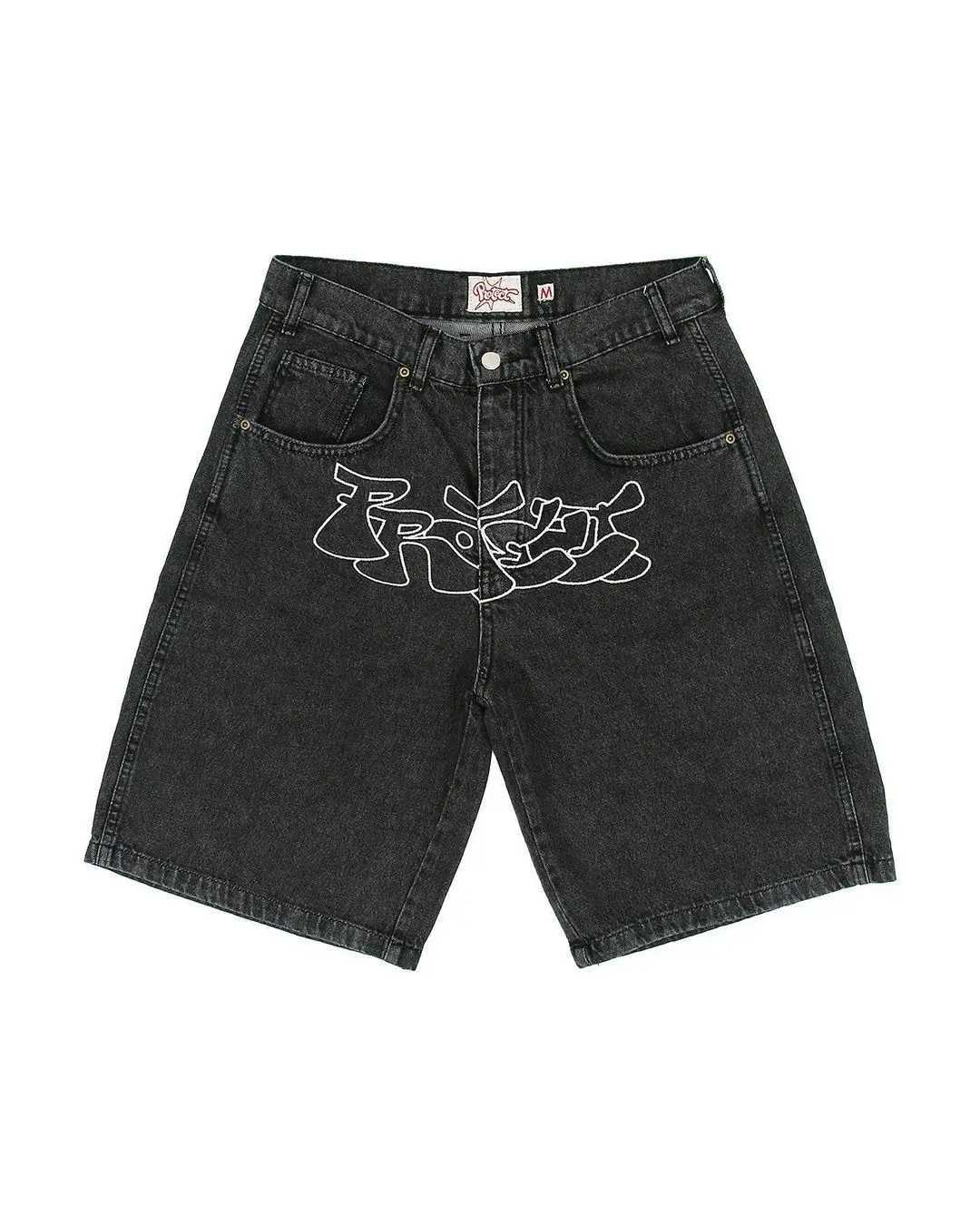 Y2k shorts hip-hop denim gym shorts mens 2023 summer new Harajuku fashion casual punk rock gothic mens basketball shorts W250319