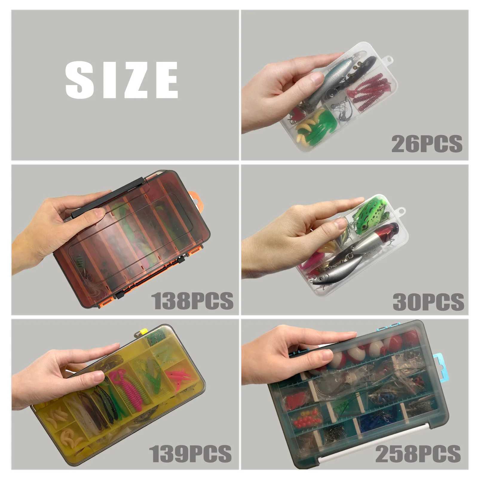 26/30/258/138/139pcs Fishing Lures Set Soft Hard Baits Metal Jig Spoon Gear Layered For Bass Pike Crankbait Tackle AccessoriesXJ250122