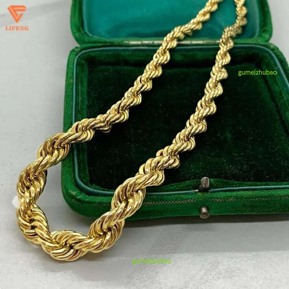 Lifeng Jewelry Thick Rope Chain Necklace Men Women 10mm Hip-hop Sier Gold-plated Short Choker