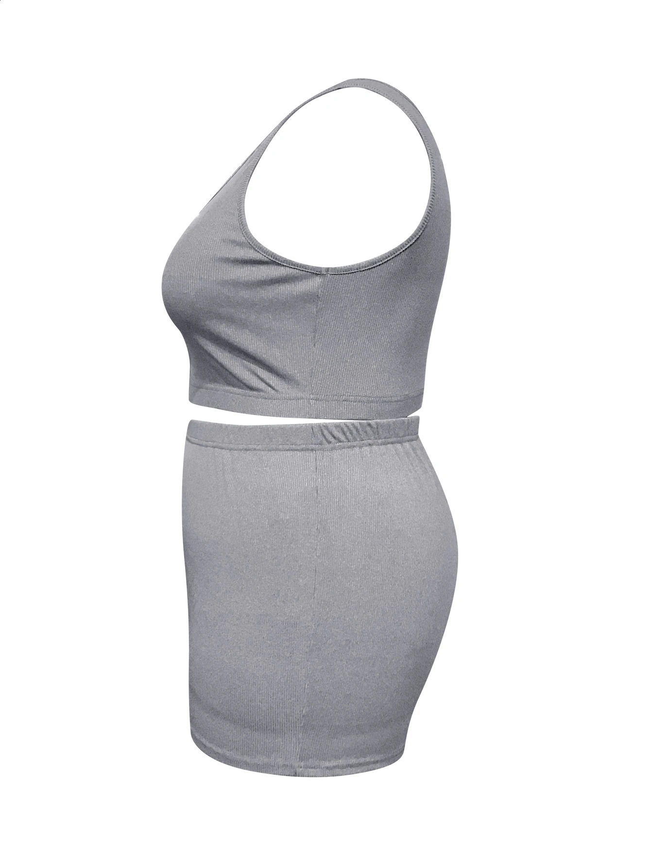 LW Plus Size Sporty Women Two Piece Short Sets Crop Top Button n High Waist Shorts Set Summer Casual Matching Suit 250122