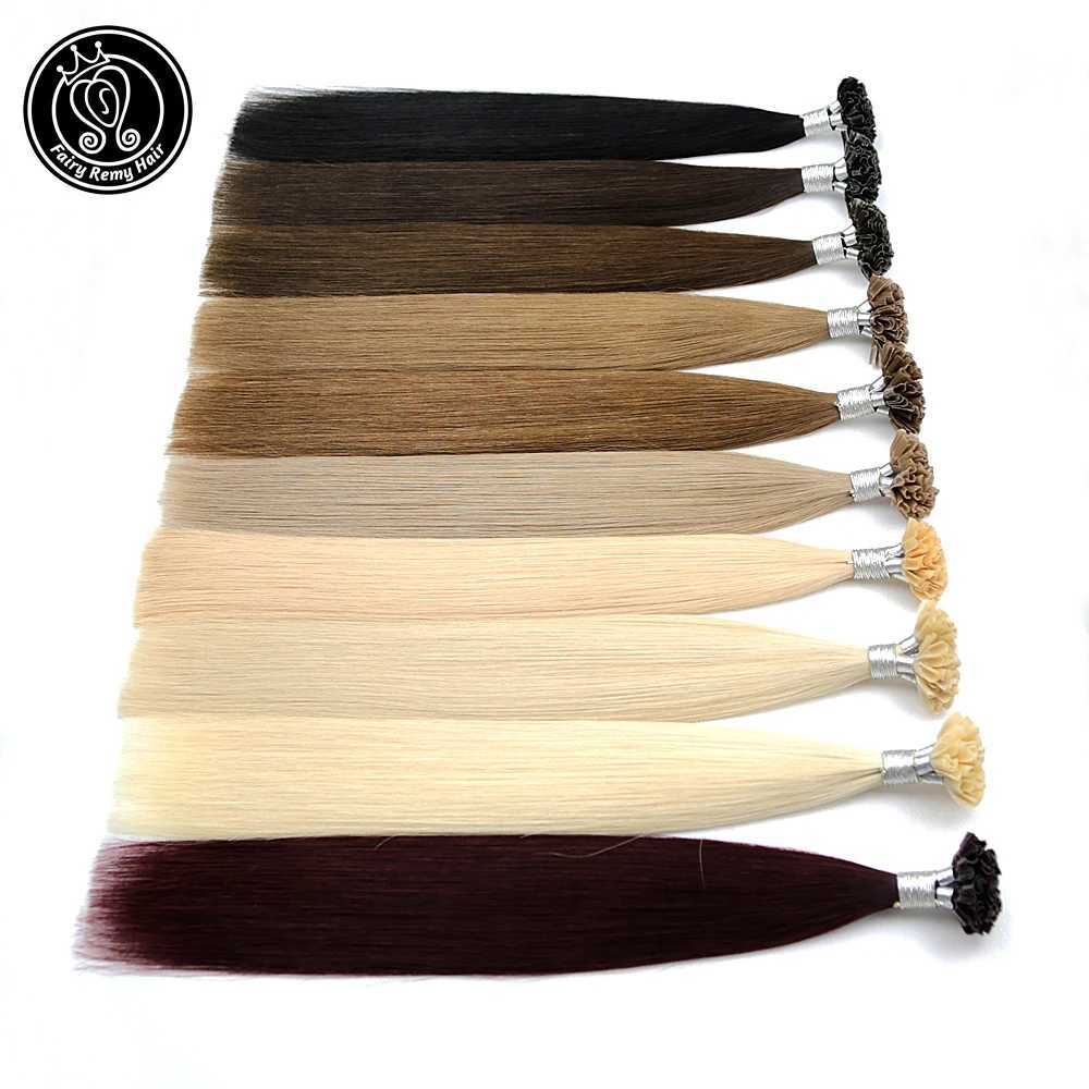 Nail U-tip Real Remy natural human hair extension fusion keratin bonding micro ring European hair capsule 6-24 g/s 50g/pack W250113