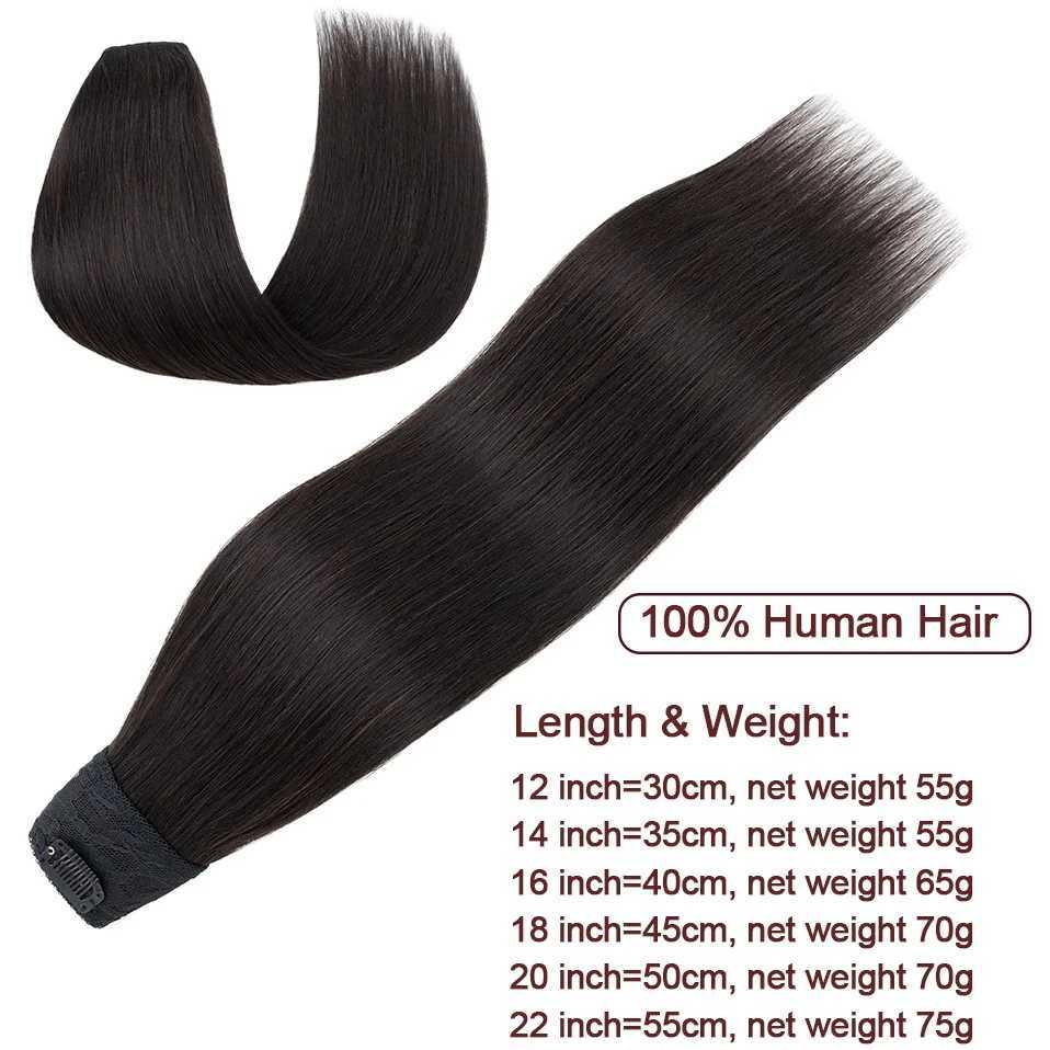 SEGO 2 -22 V-shaped clip style hair extension truly human hair invisible seamless clip style straight one-piece female hair W250113