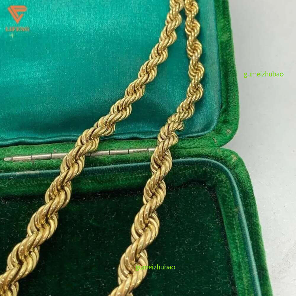 Lifeng Jewelry Thick Rope Chain Necklace Men Women 10mm Hip-hop Sier Gold-plated Short Choker