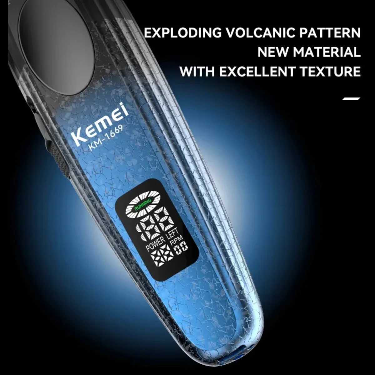Kemei Trimmer Professional Trimmer 9000 RPM Hair Clippers Brushless Motor Haircut Mane Electric Hair Trimmer for Men KM-1669W250117