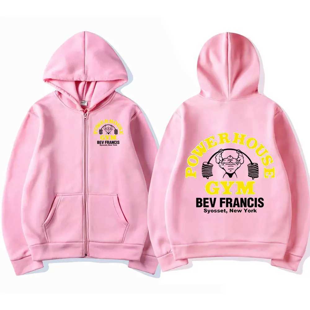 Gym Zipper Hoodie Mens Women Fashion GoTHic Geek Fitness Zip Up JaCKet Hoodies Sweatshirts Oversized Streetwear X250125