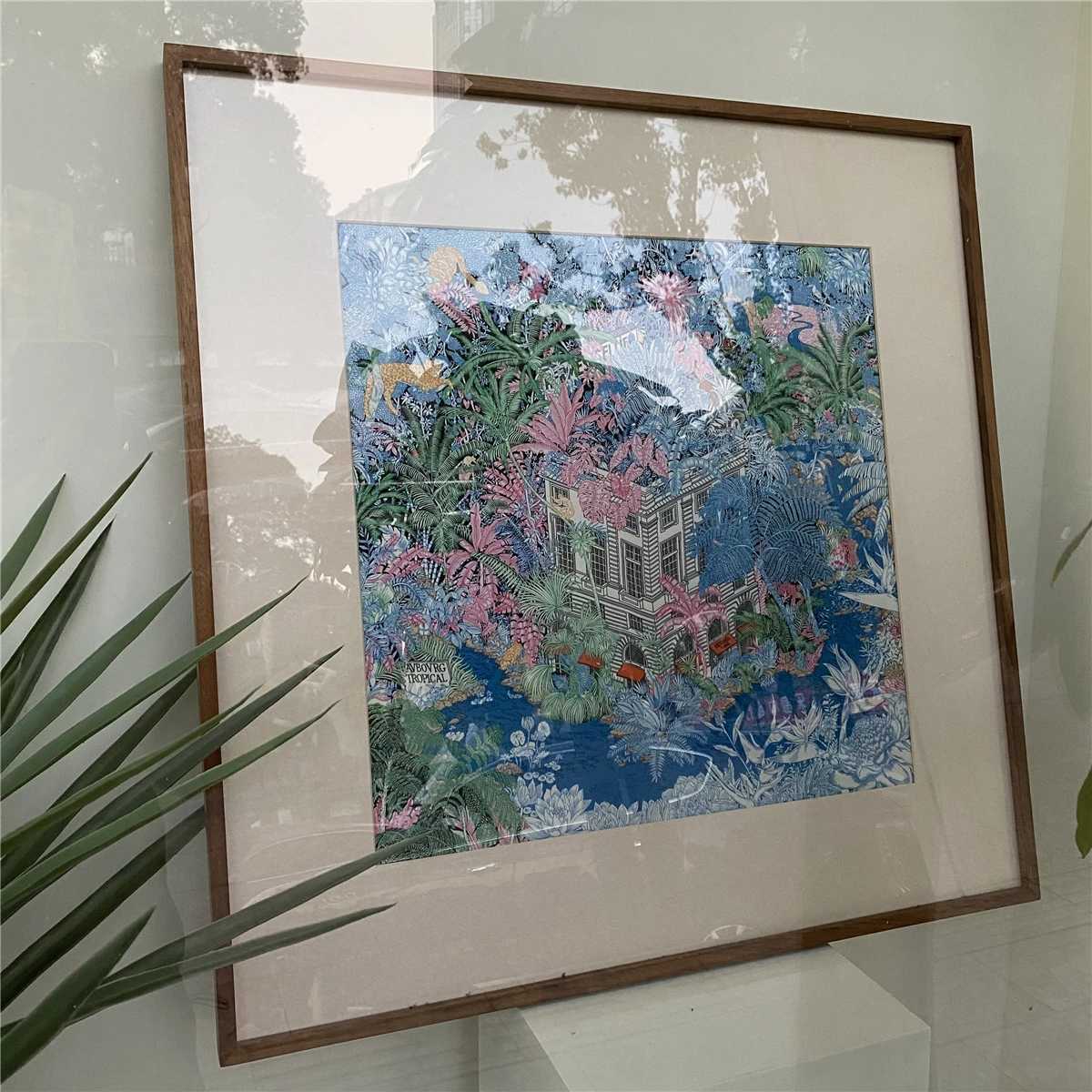 Famous Oil Painting Twill % Silk Scarf Fashion Women Scarf Wrs 53cm Square Scarves Head Scarf Hijab Neckerchief Bandana W250118
