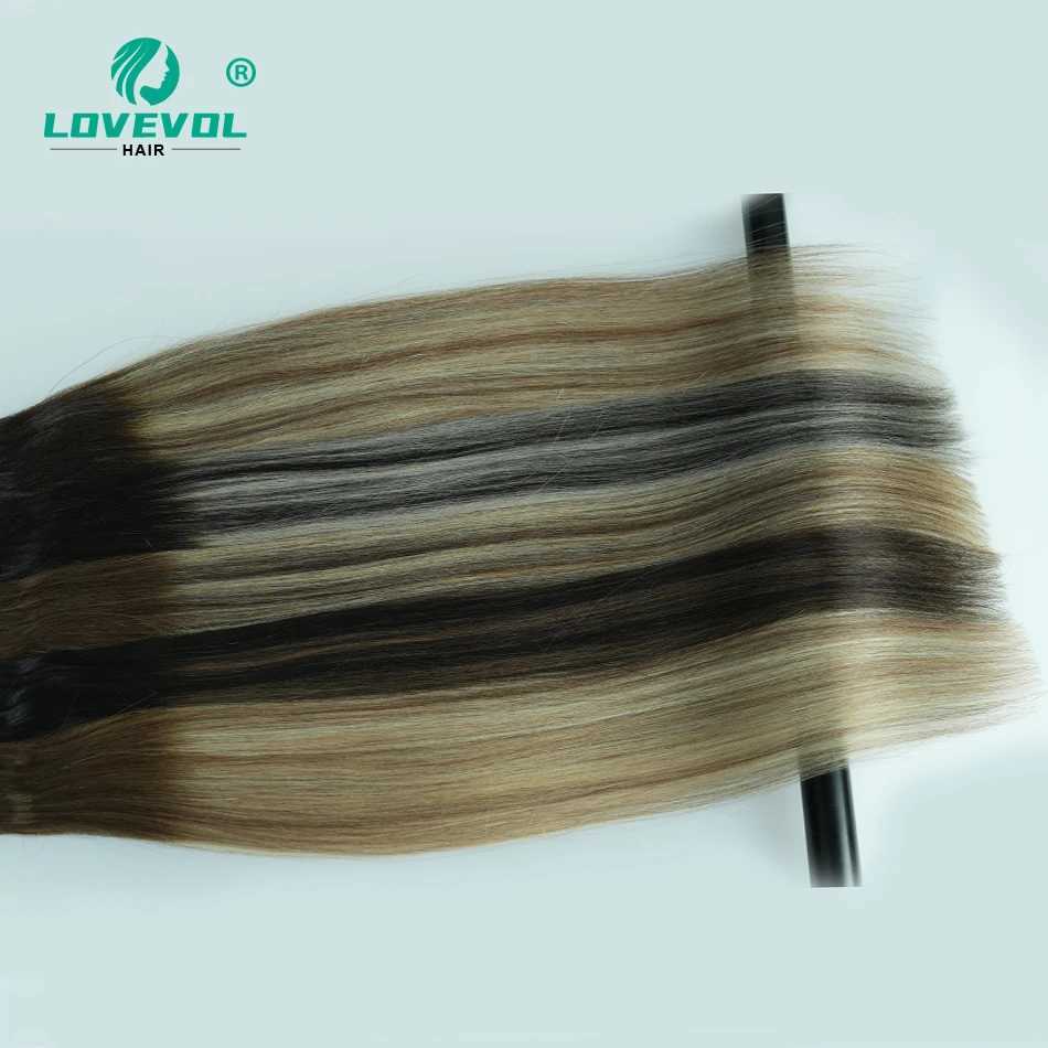 U-shaped pointed hair extensions human hair dark brown UTips hot fusion Remy hair extensions brown blonde highlights U-shaped pointed hair W250113