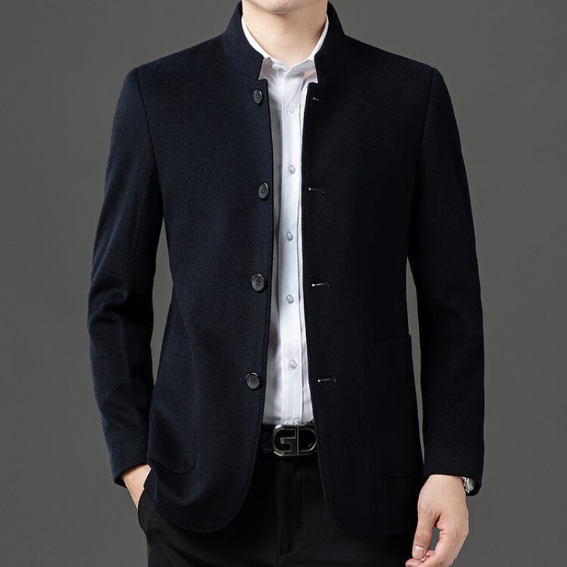 S123Elegant Striped Business Suit for Middle-Aged Men Ideal Wedding Outfit in Large Size