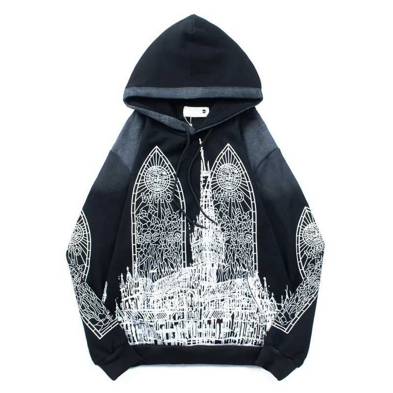 High Street Retro who decides war hoodies high-quality mud dye metropolitan print Pullover fashionable mens WDW sweatshirt X250125