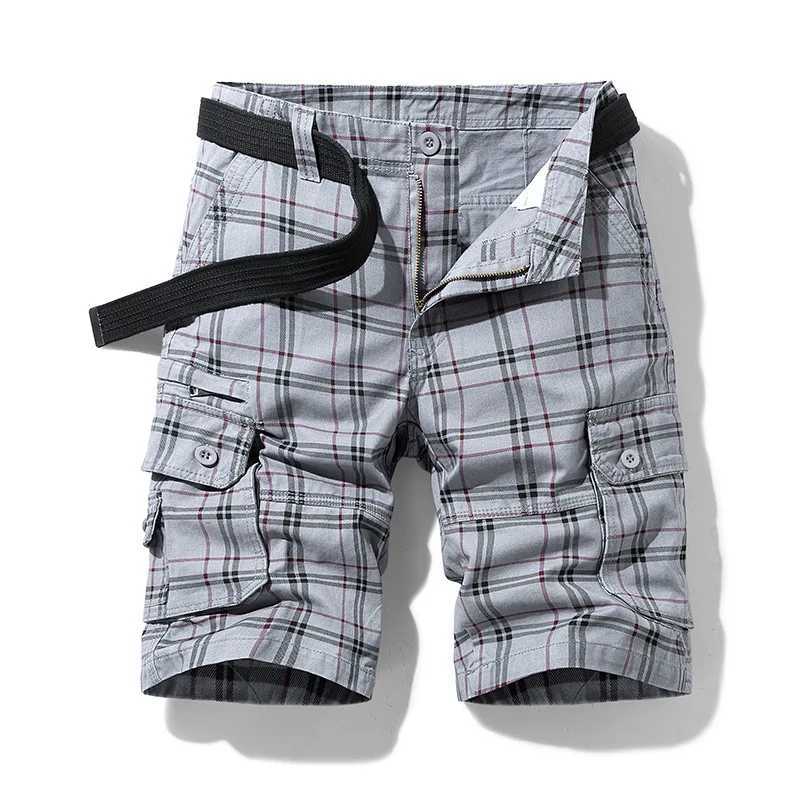Cargo Shorts Men Spring Summer Breeches Cotton Bermuda Camouflage Denim Casual Multi-Pocket Pants Clothing Mens Cargo Short W250319