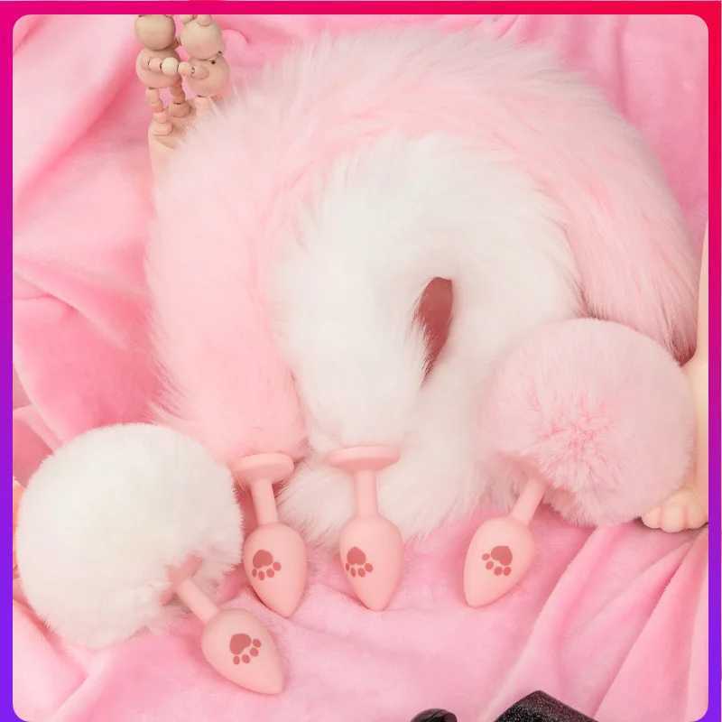 Sexy Fox Anal Plug Tail Silicone Anal Toys for Women Men Butt Plug Small Tail Cat Rabbit Anal Plug Cute Play Sex Toys for AdultXJ250121