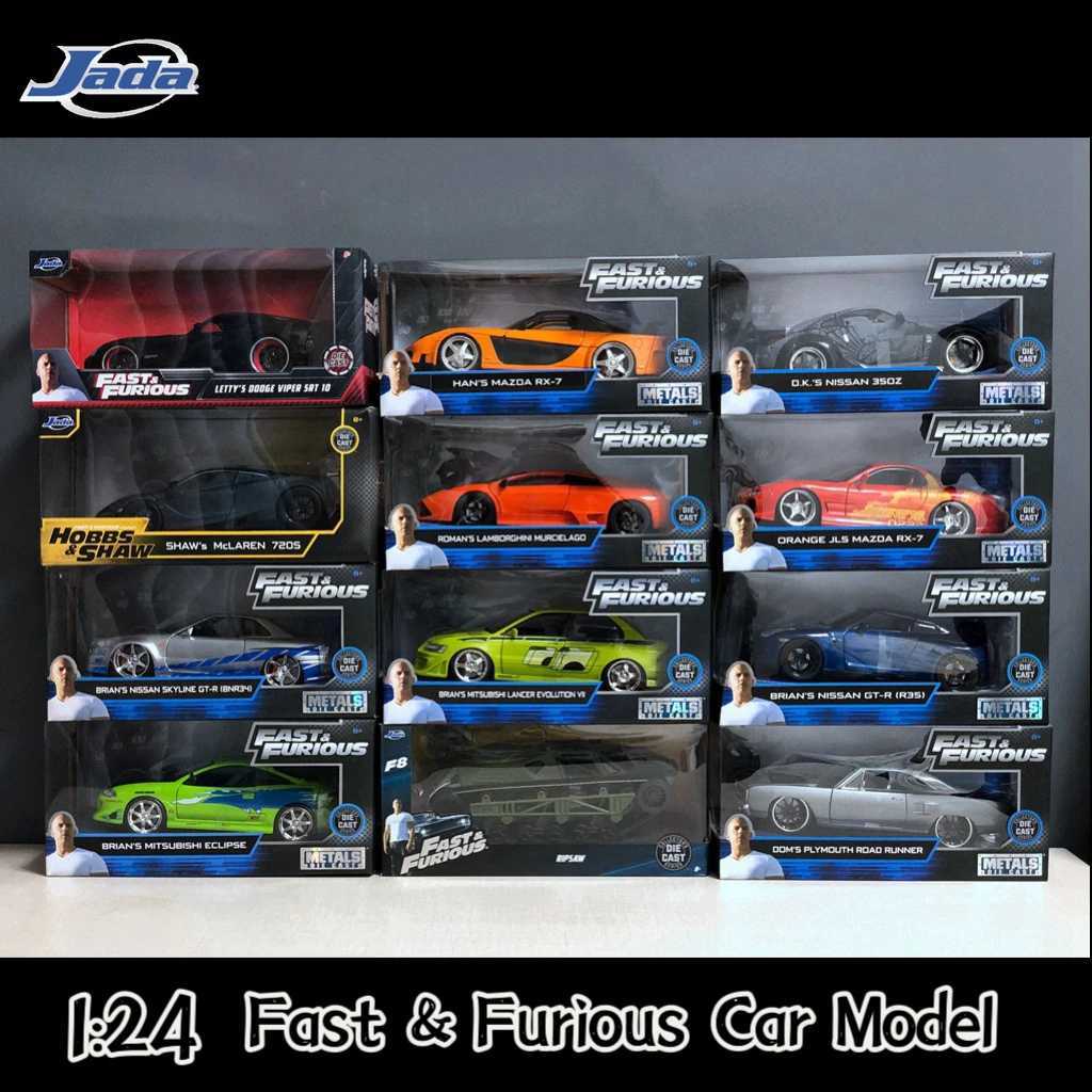 Jada Toys 1 24Fast and Furious Brians GTR-34 Mazda RX-7 Supra Simulation Diecast Metal Alloy Car Model Kids Toy Gift Collection X250125
