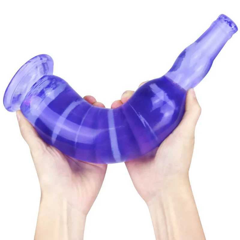 Giant Beer Bottle Anal Dildo Buttock Anal Vaginal Dilator with Suction Cup Silicone Adult Homosexual Sex ToyXJ250121
