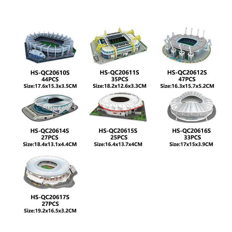 Creative DIY 3D Paper Puzzle Football Field Stadium Assembled Model Educational Toys Jigsaw Puzzle For Kids Fans Gifts W250117