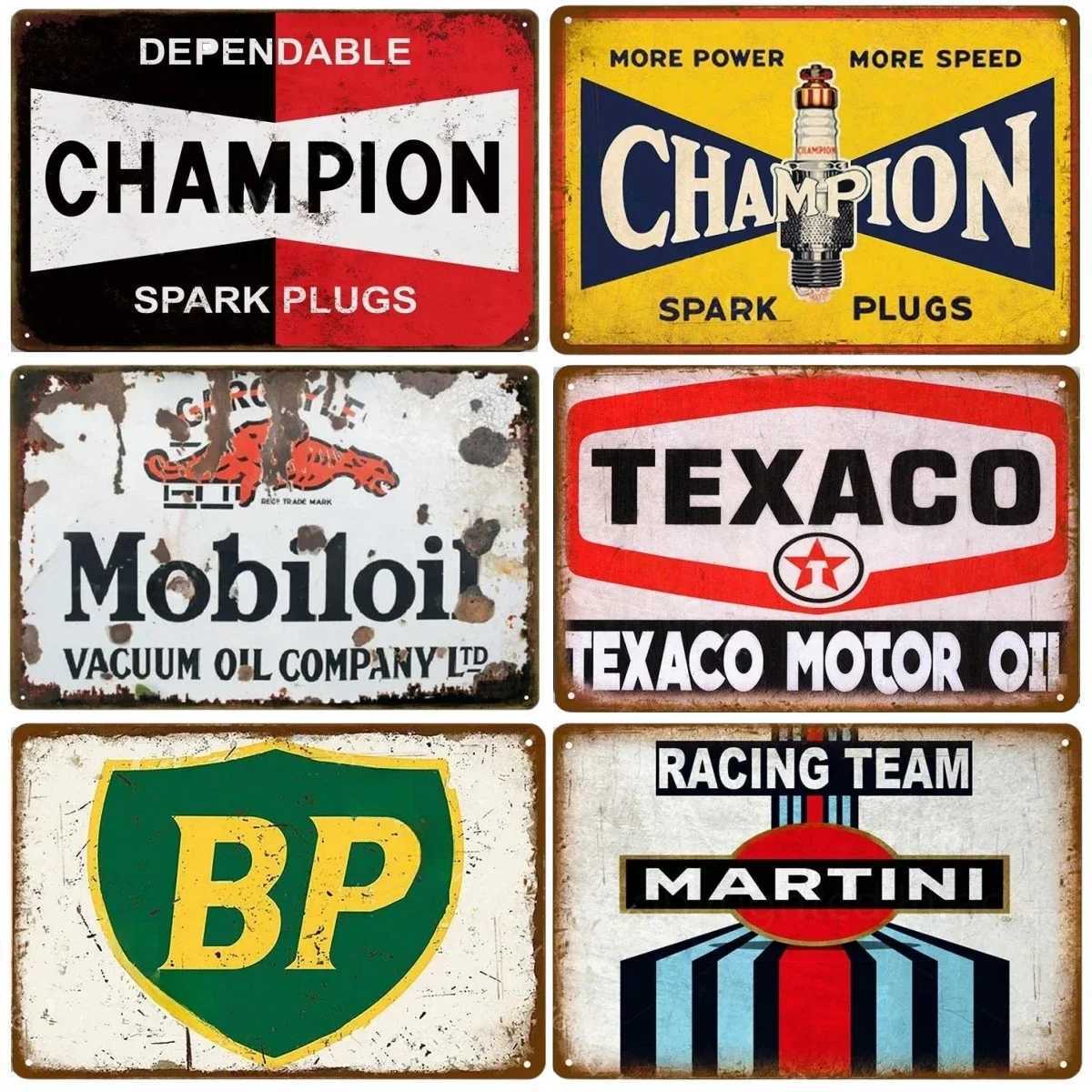 Aluminum Vintage Motor Oil Gasoline route66 Metal Signs Poster Retro Garage Club Bar Pub Gas Station Wall Decorative Wall PlaqueXJ250116