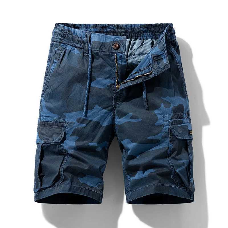 Cargo Shorts Men Spring Summer Breeches Cotton Bermuda Camouflage Denim Casual Multi-Pocket Pants Clothing Mens Cargo Short W250319