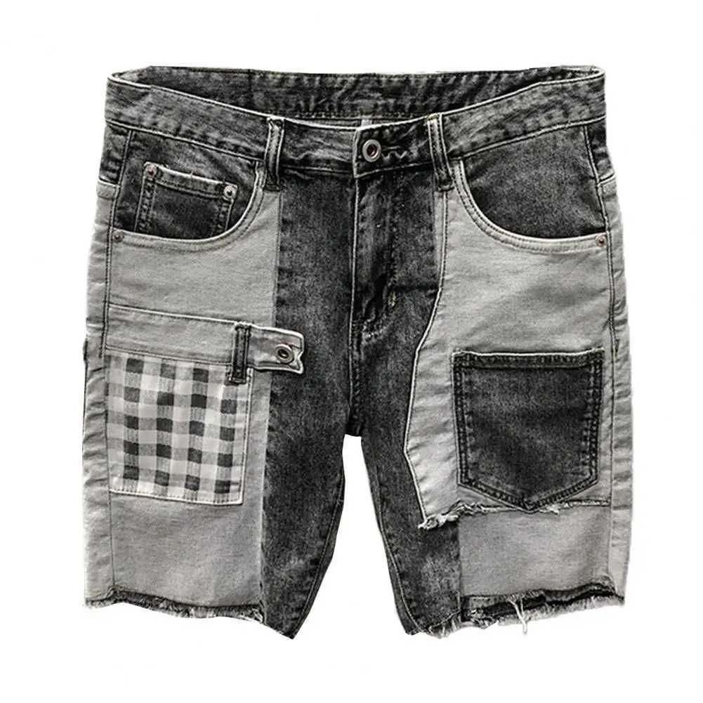 Men Street Style Shorts Multi-pocket Men Shorts Summer Mens Denim Shorts with Multiple Pockets Baggy Ripped Jeans for Wear W250319