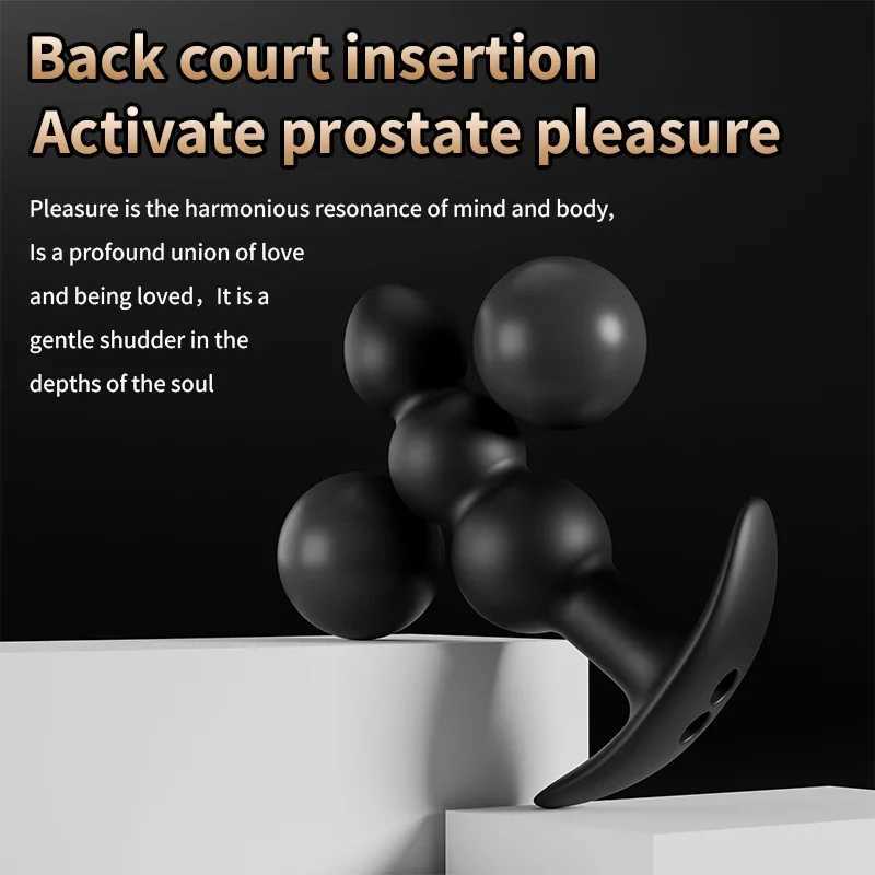 Electric Shock Pulse Anal Plug Beads Stimulator Orgasm Vagina Prostate Massager Butt Plug Female Masturbation Adult Sex ToysXJ250121