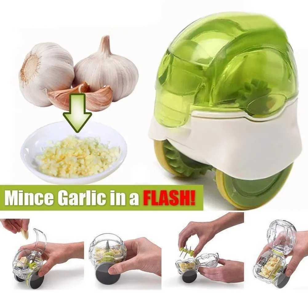 ABS Garlic Chopper Roller Peeler Mincer Slicer Garlics Press Kitchen Tool Grater Grinding Press Machine Chopper X250125