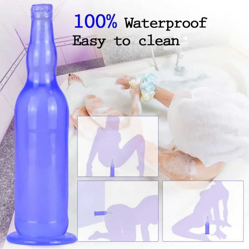Giant Beer Bottle Anal Dildo Buttock Anal Vaginal Dilator with Suction Cup Silicone Adult Homosexual Sex ToyXJ250121