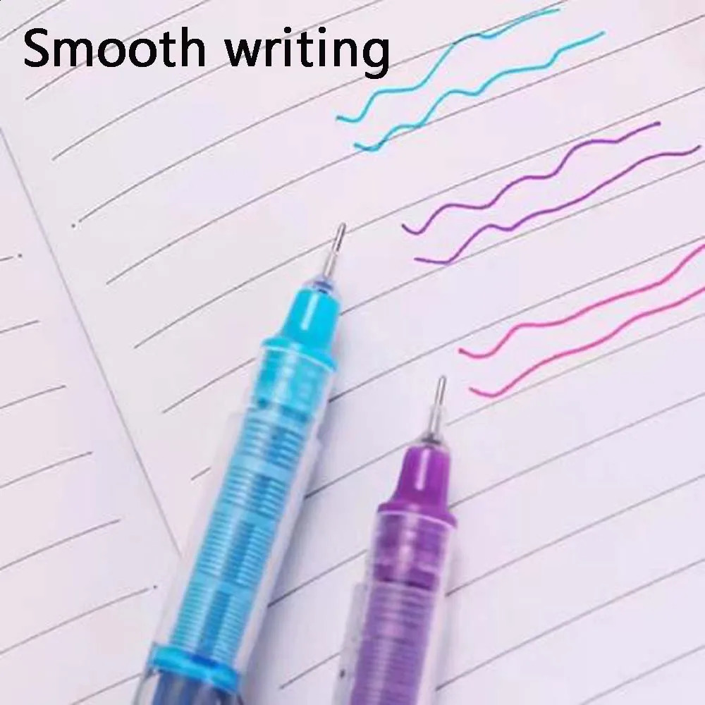 12PCS Color Quick-drying Straight Liquid Full Needle Pen Simple Large Capacity Neutral Pen Suitable for Drawing Note-taking 250121