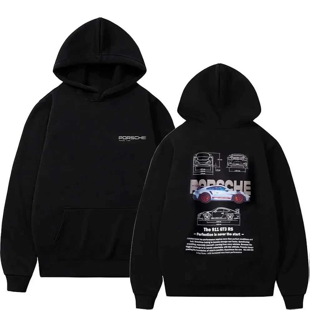 Design Casual Cotton Classic Fashion Car Letter Hoodies Aesthetic Popular GT3-RS Tops Pullover Sweatshirt Oversized 911 Unisex X2501257