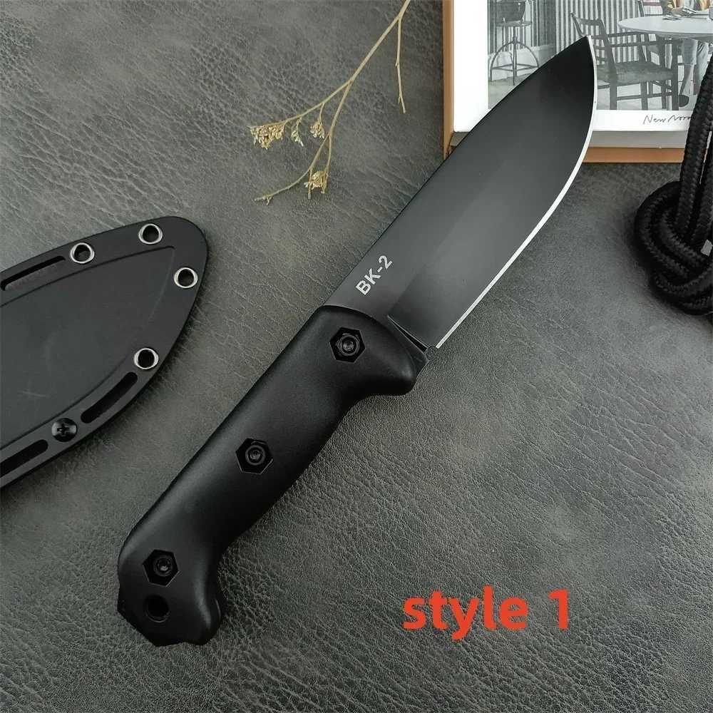 Black Kabar Becker Campanion BK2 Black Coated Blade Nylon Hand Hunting Tactical Outdoor Self Dense Military KnivesXJ250118