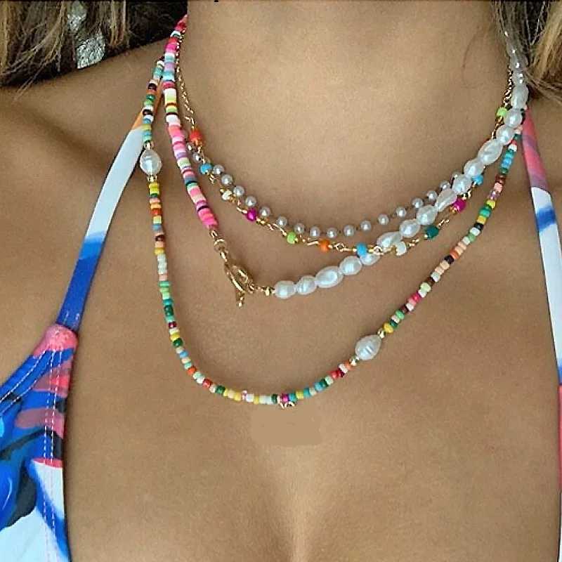 Nuova Tende Collefe Colla Colla Perla Fowle Floore Strad Chilled Choker Gioche …