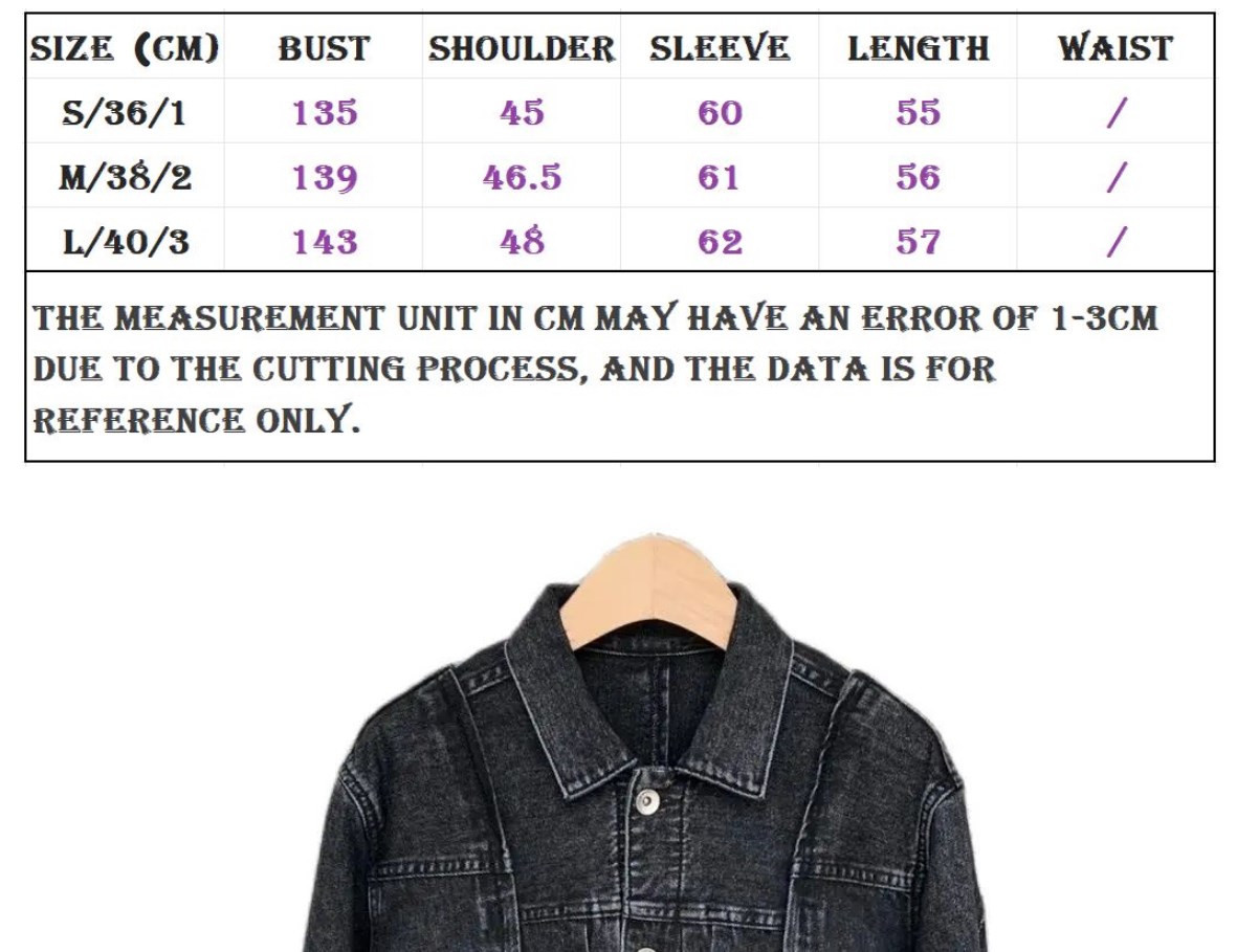 Womens Jackets 2024 High Quality Women Cotton Denim Patchwork Jacket Polo Collar Street Chic Stunning Fashion Design Trendy SC