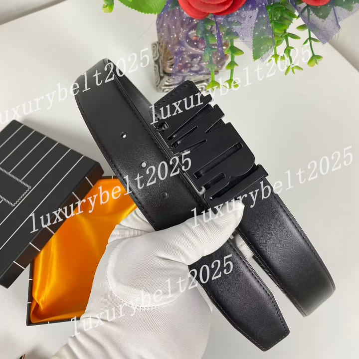 Designer belt belts for men designer width 38mm truck driver mens belt buckle luxury classic belts Smooth Letters buckle belts buckle casual size 105-125cm