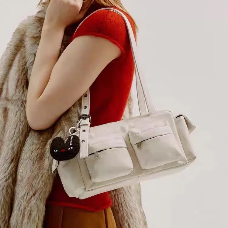 Samoondoh Korean retro fashion autumn and winter Melard large capacity handbag shoulder bag samoondoh briefcase 250120