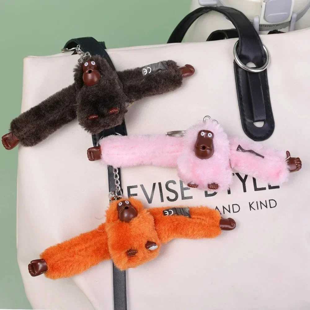 Cute plush monkey keychain gorilla backpack pendant long arm animal bag pendant keychain decoration for adults and children Birtay gifts W250116
