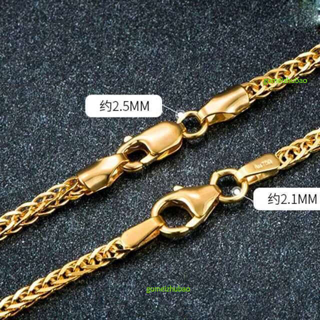 Pendant Necklaces Xiy Bulk Sale Trendy new design Pure real Chn chain Clavicle solid Yellow Gold Chain