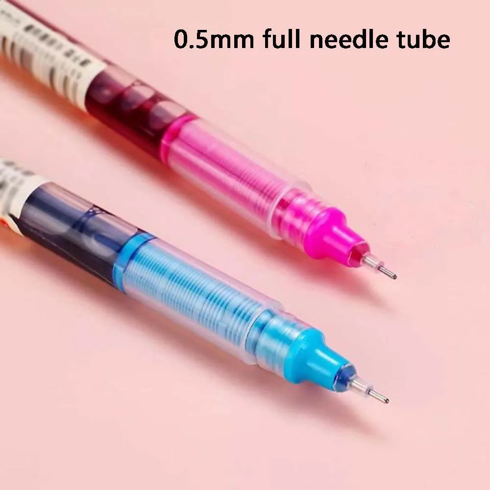 12PCS Color Quick-drying Straight Liquid Full Needle Pen Simple Large Capacity Neutral Pen Suitable for Drawing Note-taking 250121