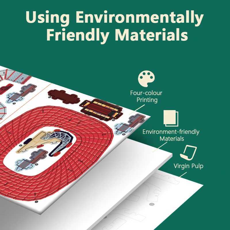 Creative DIY 3D Paper Puzzle Football Field Stadium Assembled Model Educational Toys Jigsaw Puzzle For Kids Fans Gifts W250117