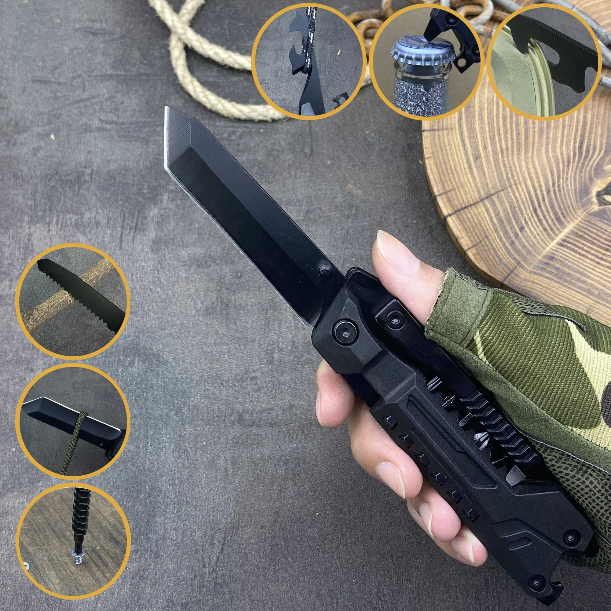 The best Christmas gift for men - versati folding knife portable self-dense tactical knife outdoor cam survival gear W250120