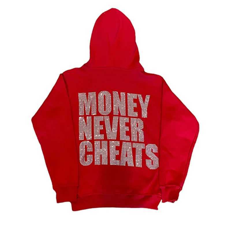 Y2k Harajuku Hip Hop Rhinestone Graphic Large Print Hoodie Long Sleeve Mens And Womens Zip Up Hoodies Casual Streetwear Winter X250125