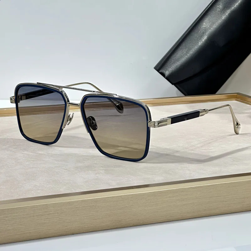 THE END II Mens Sunglasses Top Quality Square Alloy Classical Double Bridges Gold Black Gradient Lens UV400 250121