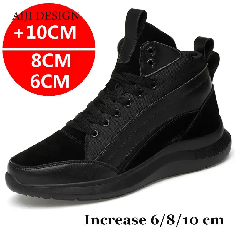 Men Elevator Shoes Hidden Heels Sports Heightening Shoes For Man Increase Insole 10CM 8CM 6CM Optional Height Shoes Men 250113