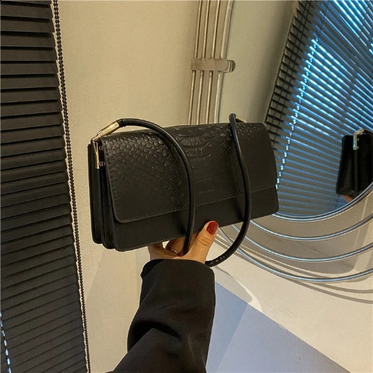 Orange Square Girl Woman Shoulder PU PVC Leather Women Lady Bags Handbag Phone Case Purses Square Tote Womens Bag 250121
