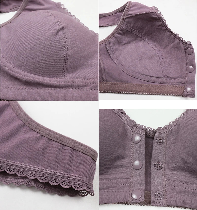 Comfortable Cotton Bra For Women Wireless Bras Lace Front Clre Underwear Soft Lingerie 250122