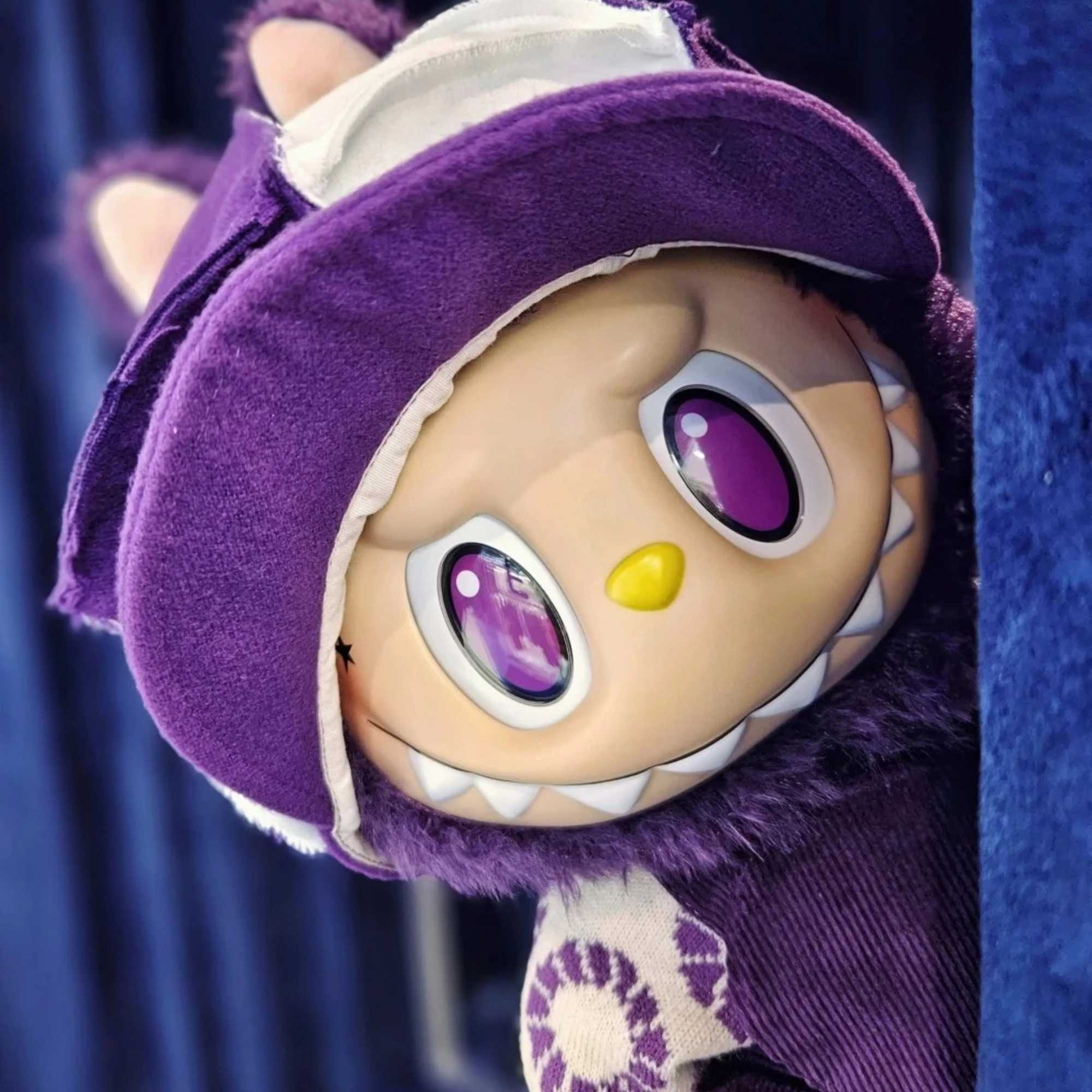 Labubu 40cm High Quality Animation Purple Sweater Monster Fashion Large Proportion Doll Desktop Mystery Box Childrens Toys Gift W250116