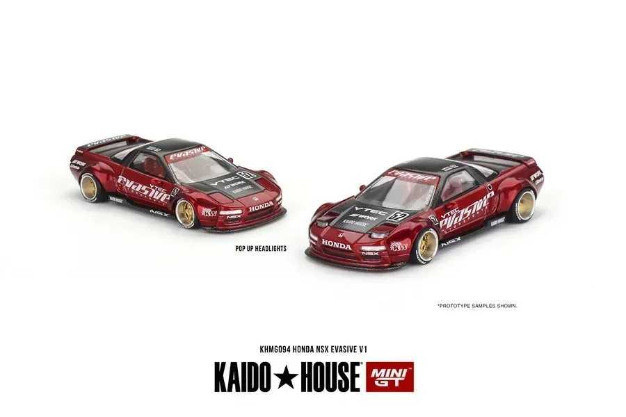 Kaido House + MINIGT 1/64 Nissan Skyline GT-R (R34)(R33) Honda NSX Racing Kaido Works V3 V2 KHMG Cars Alloy Diecast Metal Model X250125