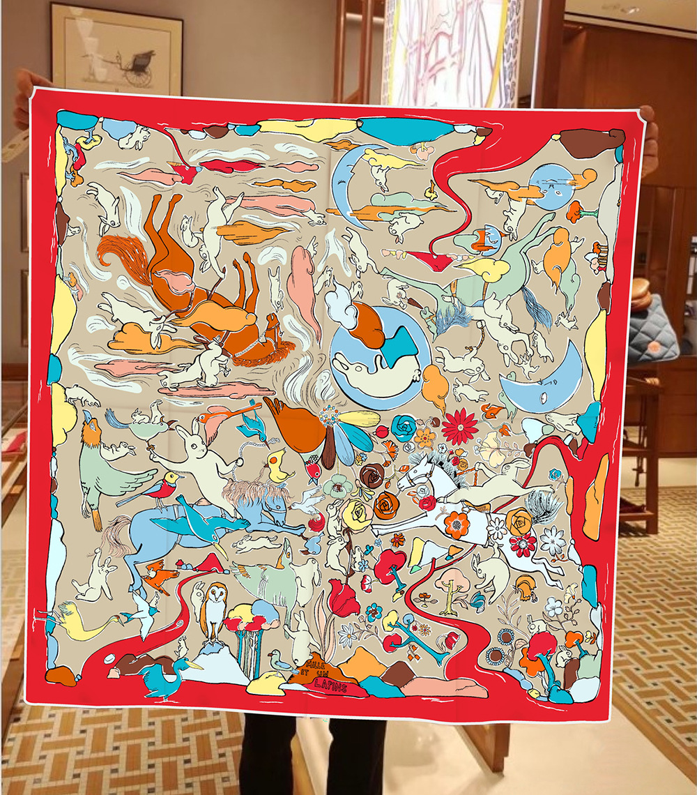 Summer Spring Twill Silk Scarf 90CM Hair Square Shawls Bag Belt Bandanas Tops Summer Decoration Foulard Femme 90cm Spring Accessories Mother Day Gift